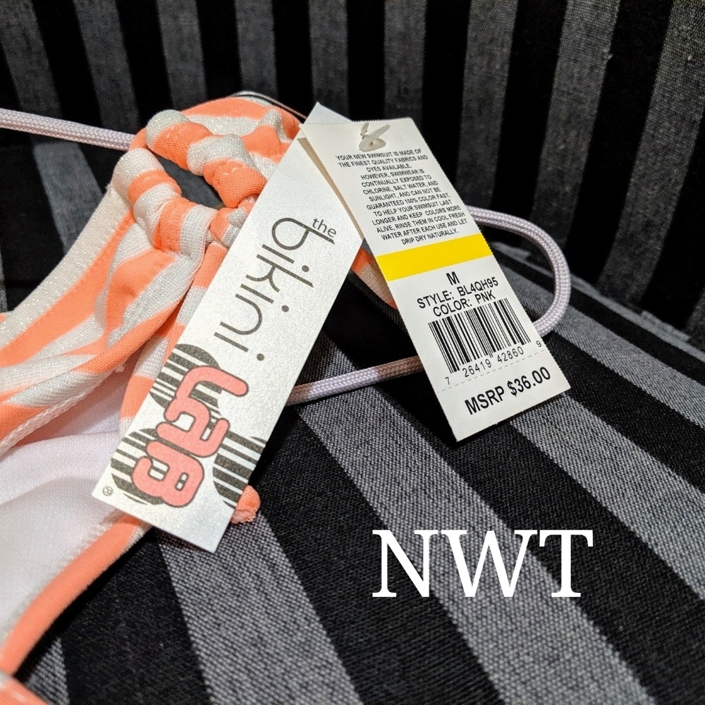 NWT Bikini Lab Striped 2 PC Swimsuit M - Picture 4 of 4